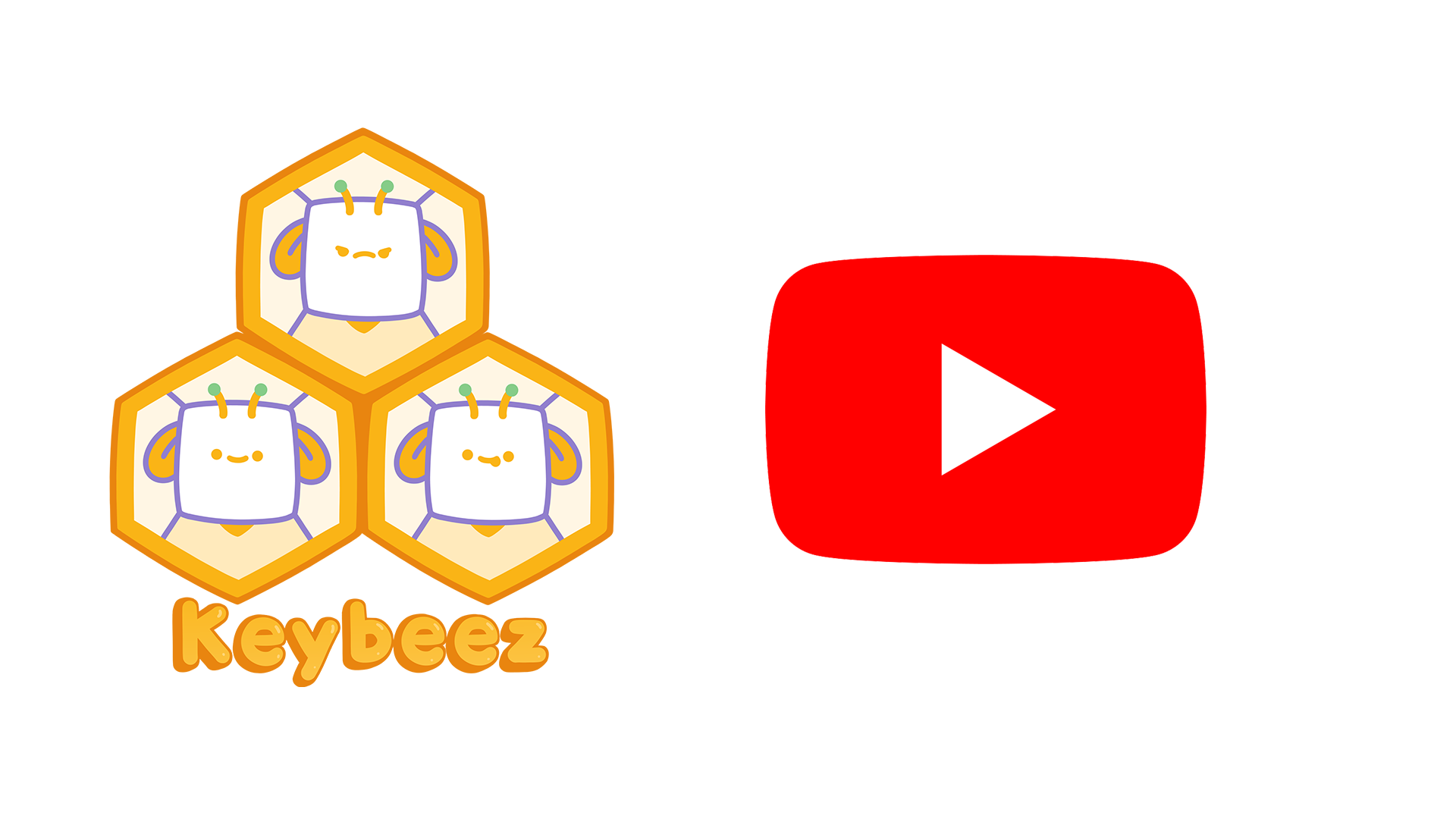 A picture showcasing the keybeez logo alongside the youtube logo